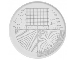 Precision measuring scale for lengths, angles and diameters
