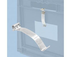 Label holder for tote boxes