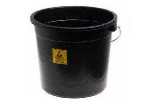  - Bucket made of conductive polypropylene