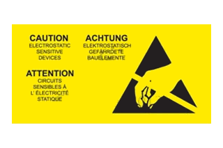  - ESD Caution label - multi language