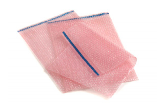  - Pink antistatic bubble bag with flap