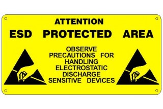 ITECO - Waarschuwingsbord "ESD PROTECTED AREA", PVC