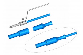 ELECTRO PJP - Fiche mâle de sécurité 4mm (fourreau fixe)