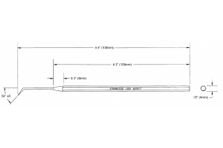  - ESD single bend probe stainless steel