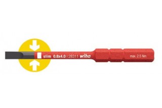 WIHA - Embout slimBit SoftFinish® electric, fente.