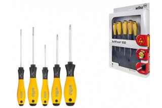 WIHA - SoftFinish® ESD slotted/ Phillips screwdriver set, 5 302ESD HK5 