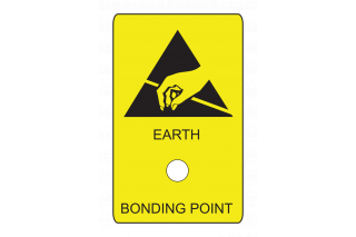 ITECO - Waarschuwingslabel zelfklevend  "EARTH BONDING POINT"