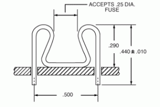 COMPONENTS CORPORATION - Fuse clip MC-27 6,3x32mm