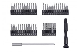 BERNSTEIN - Set ESD schroevendraaier hex 4mm, 110mm verlengstuk en 42 bits 