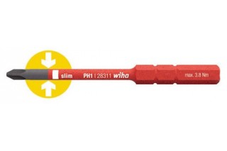 WIHA - Embout slimBit SoftFinish® electric, Phillips.