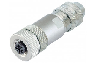 BINDER - M12-A, pince à visser/souder, bague de blindage, blindable