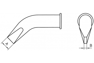 WELLER - Stiften LHT X (hoekig) beitelvorm