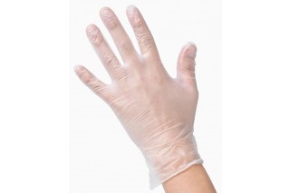  - Clear vinyl gloves