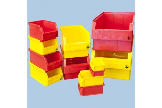  - ESD stackable plastic bins