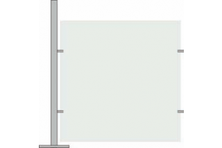  - ESD room divider extension element polycarbonate 1120mm