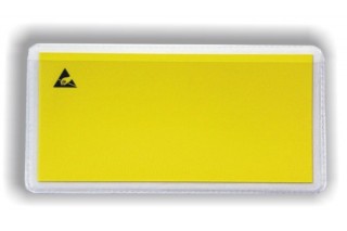 ITECO - Label-holder adhesive with yellow interior label + symbol