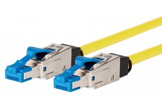 METZ CONNECT - Cordon de brassage 40G AWG 26 S/FTP jaune