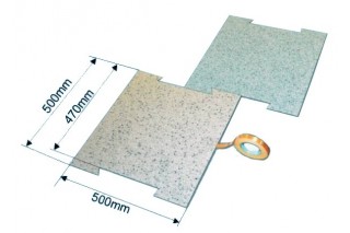 ITECO - Vloertegel,met elkaar verbindbaar 500 x 500 x 4 mm
