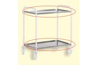 ITECO - Stainless steel trolley shelves