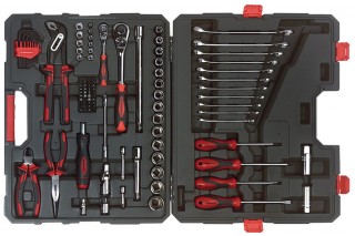 CRESCENT® - Professional metric 1/4" and 1/2" drive tools set, 110 pieces