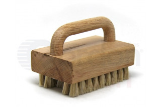  - Brosse en crin de cheval, manche en bois 