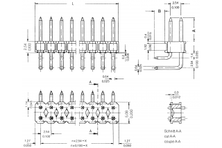  - Pin header 2 rows - bent