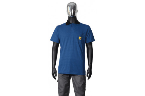  - ESD POLO-SHIRT V COL. SHORT SLEEVES TS15 GREY L