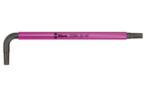 WERA - 967 SL TORX HF MULTICOLOUR CLE MALE COUDEE AVEC FONCTION DE RETENUE TX 20x96mm