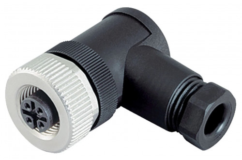 BINDER - M12-A, angled, wire clamp