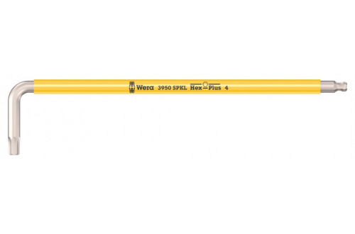 WERA - L-KEY 3950 SPKL METRIC HEX-PLUS YELLOW 4,0x137mm