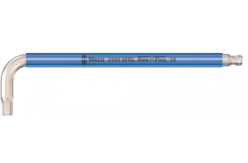 WERA - CLE MALE 3950 SPKL MÉTRIQUE HEX-PLUS BLEU 10,0x224mm