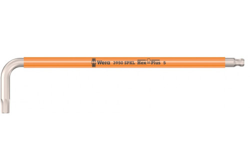 WERA - CLE MALE 3950 SPKL MÉTRIQUE HEX-PLUS ORANGE CLAIR 5,0x154mm
