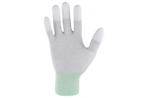  - ESD CARBON PU TIP GLOVE LIGHT GREY, SIZE M, 1 PAIR