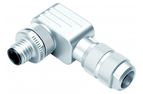 BINDER - M12-A, angled, crimp, shieldable