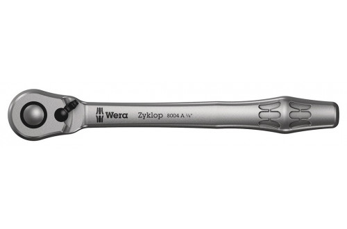 WERA - 8004 A Zyklop Metal Ratchet with switch lever and 1/4" drive