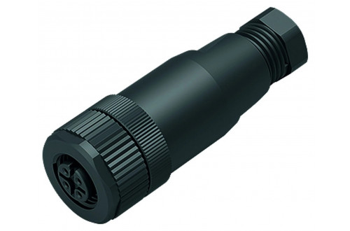 BINDER - M12-A, plastic locking, screw clamp