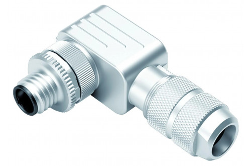 BINDER - M12-B, angled, crimp, shieldable