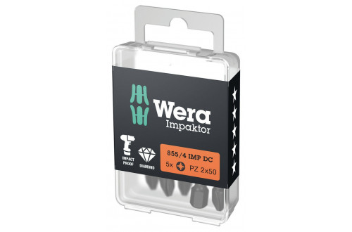 WERA - BIT 855/4 IMP DC PZ DIY Impaktor - 5x PZ2x50mm