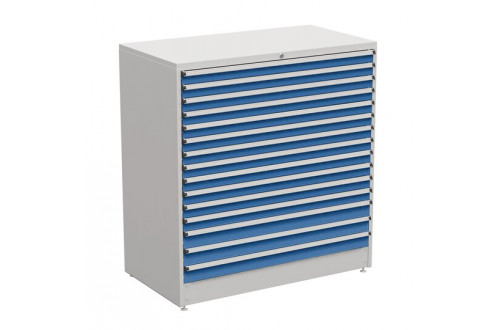  - DRAWER UNIT 130/140-40, BLUE, PLINTH, 12x75, 3x100
