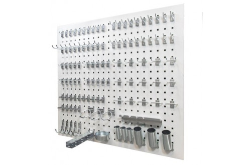  - Hook set for heavy tools in
perforated tool cabinet