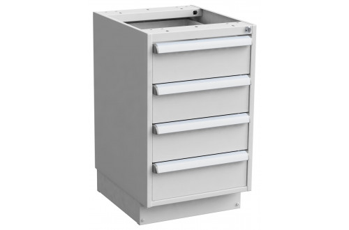  - DRAWER UNIT 45/66-4, ESD GREY, 4x150, WITH PLINTH