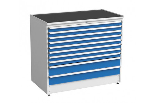  - DRAWER UNIT 130/110-46, BLUE, PLINTH, 8x75, 2x150