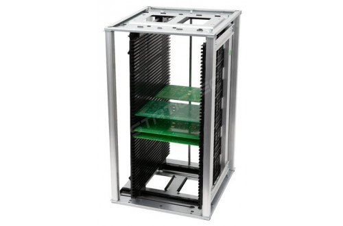  - ADJUSTABLE, CONDUCTIVE PCB RACK, 355x320x563h mm, GEAR ADJUSTABLE, PCB 350x50-250mm, HEAT RESISTANT UP TO 80degC