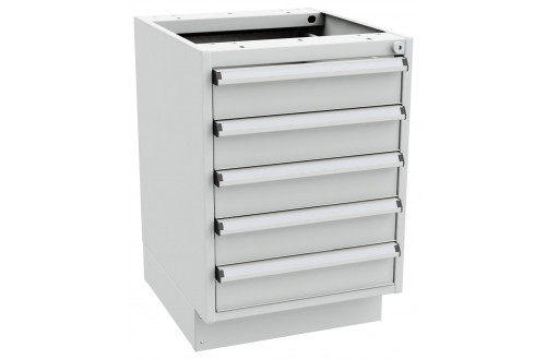  - DRAWER UNIT 45/56-1, ESD GREY, 5x100, WITH PLINTH