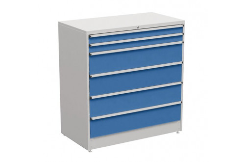  - DRAWER UNIT 130/140-38, BLUE, PLINTH, 2x100, 4x250