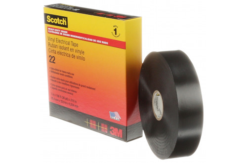 3M - SCOTCH 22 VINYL ELECTRO-ISOLATIEBAND, ZWART, 25mm x 33m, 0,25mm