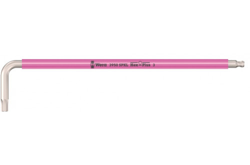 WERA - CLE MALE 3950 SPKL MÉTRIQUE HEX-PLUS ROSE CLAIR 3,0x123mm