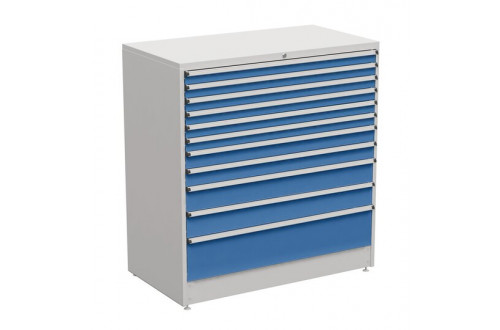  - DRAWER UNIT 130/140-36, BLUE, PLINTH, 6x75, 2x100, 2x150, 1x250