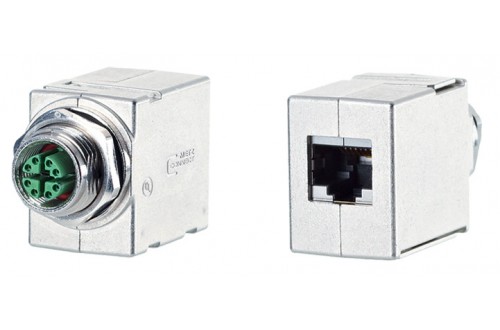 METZ CONNECT - Adapter M12 X-coded naar RJ45 recht