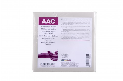 ELECTROLUBE - Pure cotton wipes
